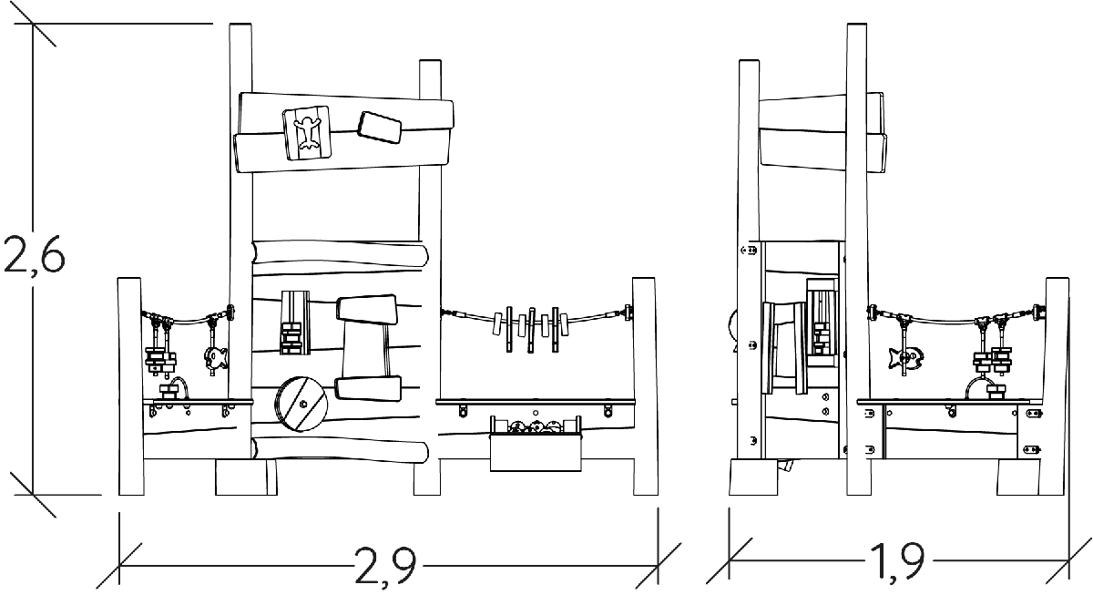 Shop J49108® playgrounds multiplay equipment multi play structures image side view